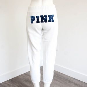 Victoria Secret Pink White jogger “my fav sweats”
